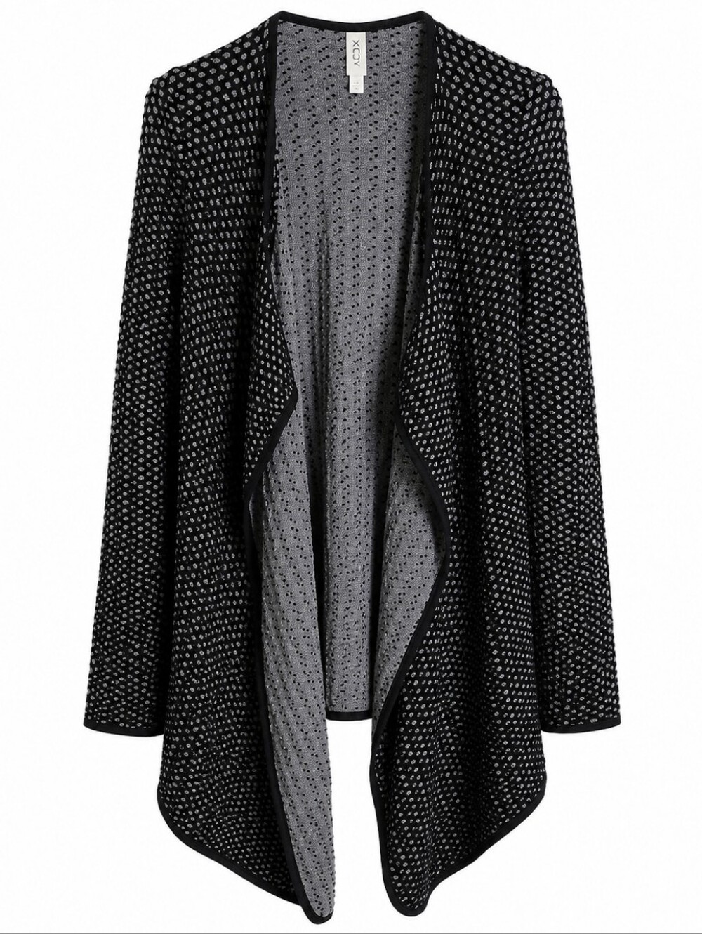 XCVI Women's Cardigan Patterned Black And Gray Size S
